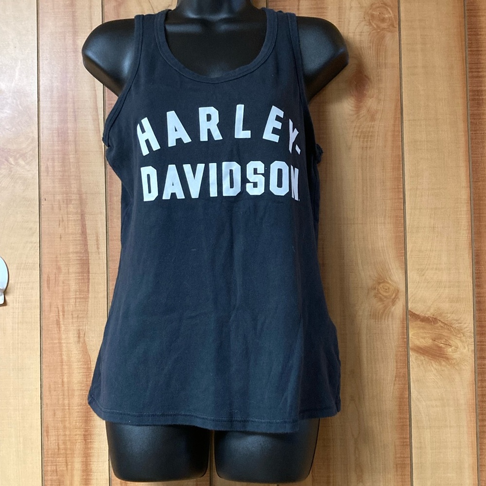 Harley-Davidson Charcoal Sleeveless Top Tshirt woman’s Sz M